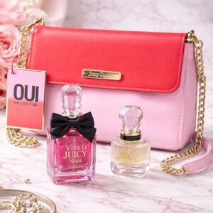 Juicy Couture Crossbody Bag + Viva La Juicy Noir 30ml & Oui Mini NEW Gift Set